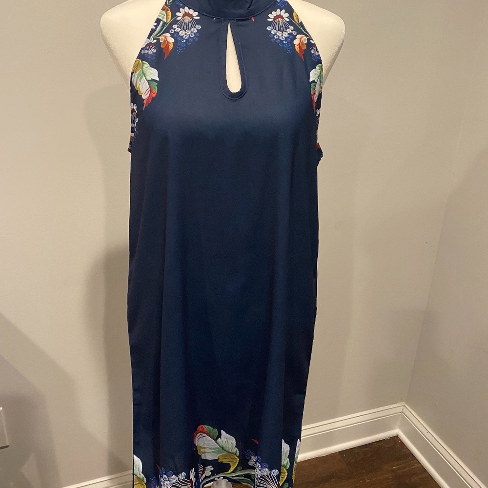 Misslook Navy and Floral Sundress